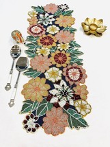 Beautiful Beaded Multi Colour Flowers Table Runner Measure |13 * 36 Inches| - $48.00