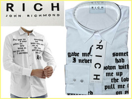 Richmond Men&#39;s Shirt L! Balance Price! JR01 T1G - £85.03 GBP