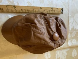 HENSCHEL SKULLYS TAN SUEDE Leather Hat MADE IN USA Size small - $89.80