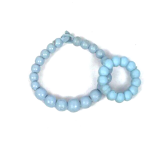 Vintage Vogue Ginny Doll Blue Bead Necklace Bracelet 1950&#39;s Accessories Jewelry - £19.66 GBP
