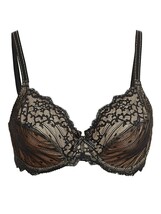 Chantelle 32810 Rive Gauche Full Coverage Unlined Bra Black Underwire Si... - $27.51 CAD