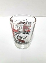 Alabama Shot Glass Glasses Deer Flowers Birds Hills Souvenir - $5.95