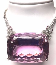 New Huge Custom designer Flawless 284ct Kunzite diamond Platinum necklace Choker - £193,505.78 GBP