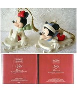 Lenox Disney Mickey &amp; Minnie&#39;s Sledding Adventure Ornaments Mouse Christ... - £93.43 GBP