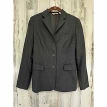 Brooks Brothers 346 Womens Charcoal Gray Wool Blazer Size 4 - £31.49 GBP