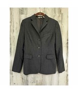 Brooks Brothers 346 Womens Charcoal Gray Wool Blazer Size 4 - £21.64 GBP