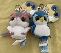 2 Yoo Hoo &amp; Friends Plush Key Chain Backpack Clip Aurora NEW 2.5” Bat &amp; ... - £10.38 GBP