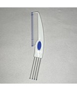 Vintage Goody 2-in-1 Styling Comb &amp; Metal Lift Pick White/Blue Grip Tip 90s - $16.82