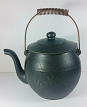 McCoy Pottery Teapot Kettle Cookie Jar 8in Vintage Black Kookie Canister USA - £23.72 GBP