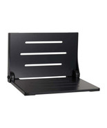 Folding Wall Mount Shower Bench Seat with Matte Black Frame - $12,537.48 MXN