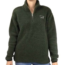 Pink Victorias Secret Sherpa Pullover 1/4 Zip Olive Green Size Small - £11.55 GBP