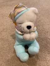 VTG Avon 8” Sleepy Pajama Singing Teddy Bear Plush Stuffed Animal WORKS - $23.36
