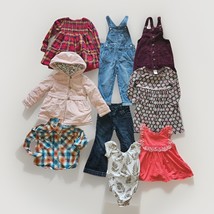 Clothes Lot Girls Size 3T 4T 9pc Denim Overalls Corduroy Dresses Coat Co... - $620.71 MXN