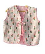 Vest Short Coat, Floral Cotton Quilted Jacket Block printed Jacket Boho ... - $606.05 MXN