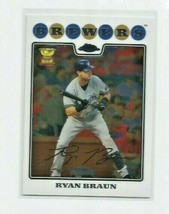 Ryan Braun (Milwaukee Brewers) 2008 Topps Chrome Baseball Card #113 - £5.39 GBP