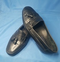 Giorgio Brutini Boston 7166-1 Mens Kiltie Tassle Loafers Black Dress Shoes 9.5 - £22.74 GBP