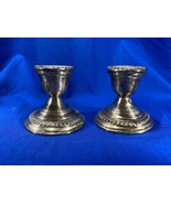 Vintage Luraline Sterling Silver Candlestick Set Of 2 - Weighted - 2.75&quot;... - £59.09 GBP
