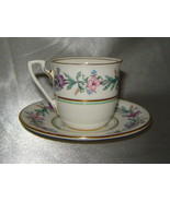 ROYAL WORCESTER Bone China ELYSIAN Floral Demitasse Cup &amp; Saucer Set (En... - $29.30