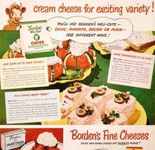 1950 Borden Dairy Fine Cream Cheese Advertisement Elsie The Cow Vintage ... - $29.99