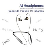 Auriculares con traductor bidireccional, más de 150 idiomas, auriculares... - $29.99