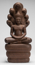 Antik Bayon Stil Khmer Stein Sitzender Naga Meditation Buddha - 74cm/76.2cm - £4,085.41 GBP