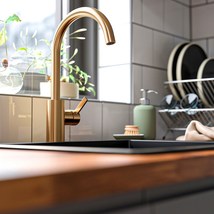Unlacquered Brass hot and Cold Water Faucet, Kitchen Faucet Mixer, Sink ... - $256.32