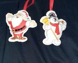 Frosty The Snowman and Santa Warner Chappell hanging Ornament Fabric - $10.00