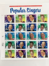 USPS Popular Singers Sheet of Twenty 29 Cent Stamps Scott 2849-2853 - £7.99 GBP