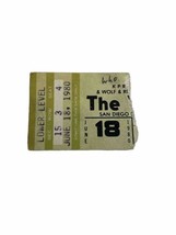 “THE WHO&quot; Who Are You Tour Ticket Stub San Diego 6/18/1980 Peter Perrett - $34.43 CAD
