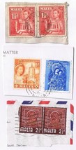 Malta Stamps (6) Used VG Madonna King George - £1.57 GBP
