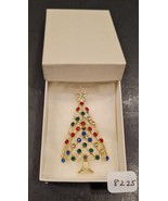 Vintage Christmas Tree Pin Brooch Beads – 4 Missing Stones  - £3.98 GBP
