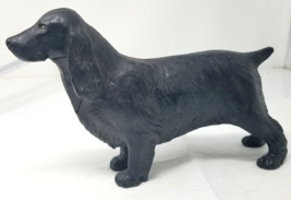 Cocker Spaniel Figurine Black Tail Up Large Celluloid Ideal Toy Vintage - $18.95