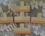 Five (5) ~ Horizon Group ~ Peach ~ Wooden Wall Clips ~ Hooks ~ Home Decor - $14.96