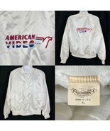 American Video Center Vintage Satin Snap Jacket XL Mens 1980s Rental USA... - £68.27 GBP