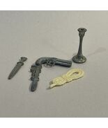 1992 Clue Game 5 Weapons Replacement Pieces 00045 Metal - $247.93 MXN