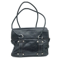 Michael Kors Shoulder Bag Purse Pebbled Leather Black Multi Pockets - $38.69
