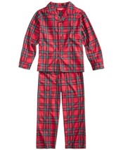 allbrand365 designer Big Kids Boys Sleepwear Pajama Set Brinkley Plaid S... - $26.73