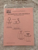 Fancywork and Fashion Sugar Plum Cape For Dolls Sewing Pattern 18 In Dolls Vinyl - £11.47 GBP