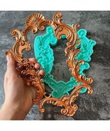 Vintage Scrolls Frame Silicone Mold Food Safe Fondant Clay Relief Frame Epoxy - $15.83