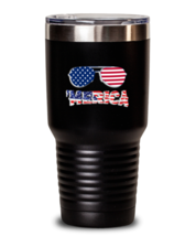 Independence Day Tumbler Merica Independence Day Black-T-30oz  - £24.73 GBP