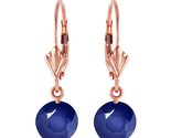 Galaxy Gold GG 14k Rose Gold Leverback Earrings with Sapphires - $589.04