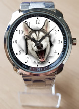 Dog Collection Smiling Siberian Husky  Unique Wrist Watch Sporty - £27.97 GBP