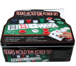 Texas Hold'em Poker Set Cardinal's Professional Home Version Opened but not used - $35.00