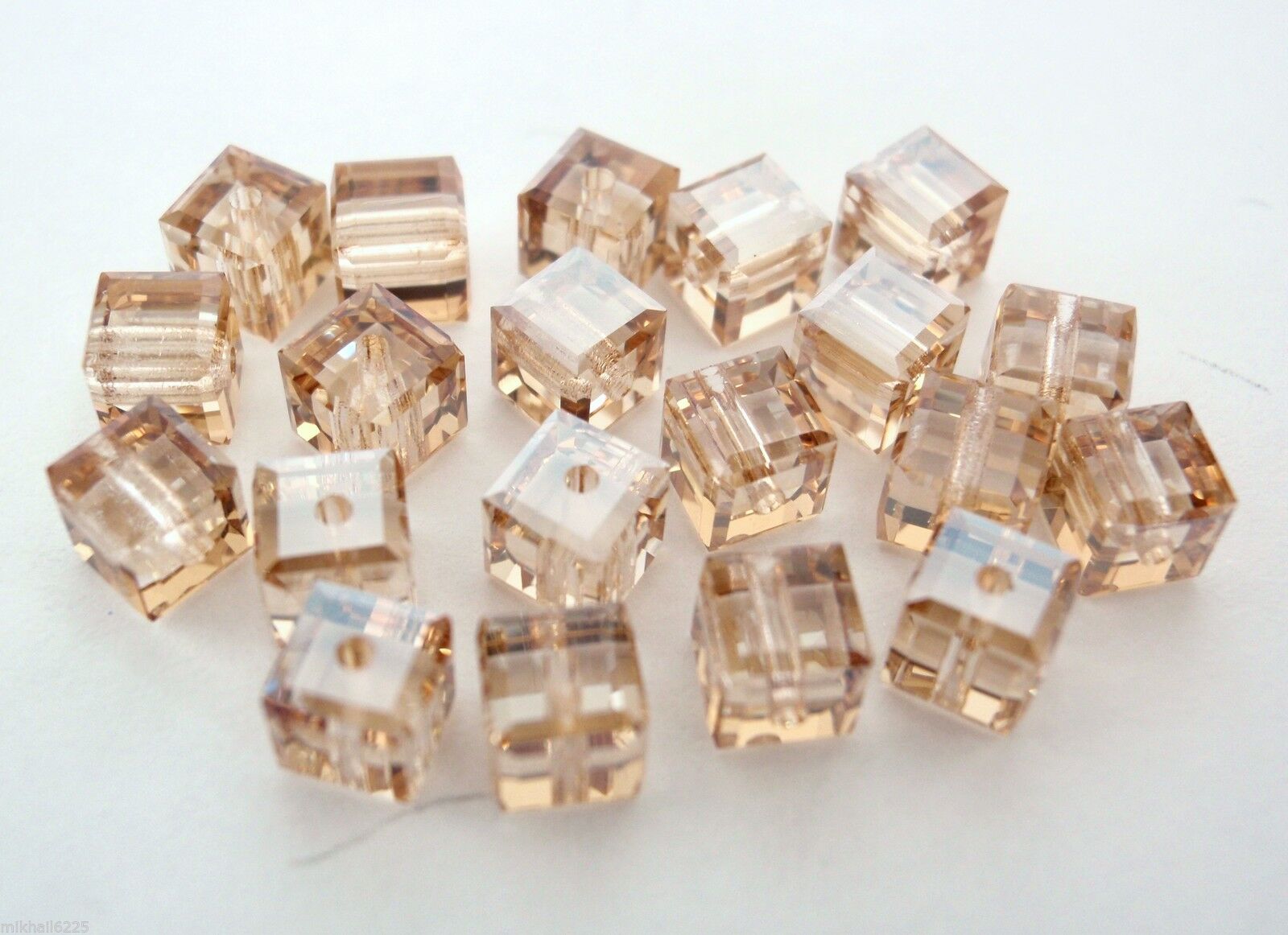 3  4 mm Swarovski 5601 Crystal Beads: Golden Shadow B - $1.33