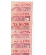 786 Ending Heilige Nr. Indien, 20 Rupees, Set Mit 6, ( Same Serie Kein: ... - $31.36