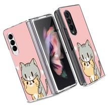 for Galaxy Z Fold 4 5G Case, Green Cat Yellow Cat Solid for - £32.78 GBP