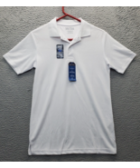 Nautica School Uniform Polo Shirt Youth Large White UPF 50+ Performance ... - $23.19