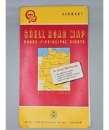 SHELL OIL AUTO ATLAS HIGHWAY ROAD MAP OF GERMANY &amp; EUROPE 1956 VINTAGE - $25.22
