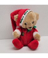 Vintage Enesco 1983 Plush Baby&#39;s First Christmas Sitting Teddy Bear Pajamas - $17.73