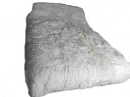 Alpakaandmore Babyalpaca Fur Bedspread Handmade in Peru White Blanket Throw (6&#39;9 - £1,560.47 GBP